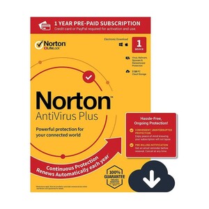 norton antivirus plus for 1 device |1 year 2023