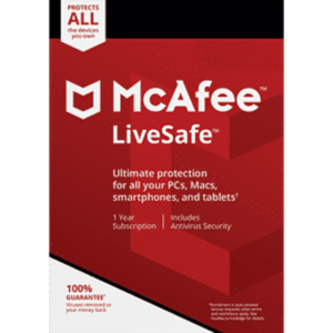 mcafee live safe, 10 devices – 1 year 2021